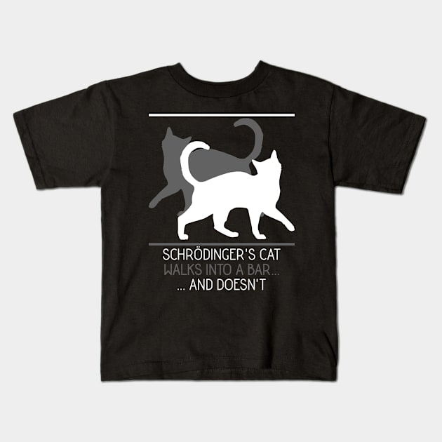 Funny Schrodingers Cat Physics Kids T-Shirt by shirtsyoulike